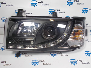Фары передние с линзой чёрные VW T4 AC0 (комплект)