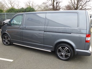 Боковые трубы полированные VW T5 длинная база